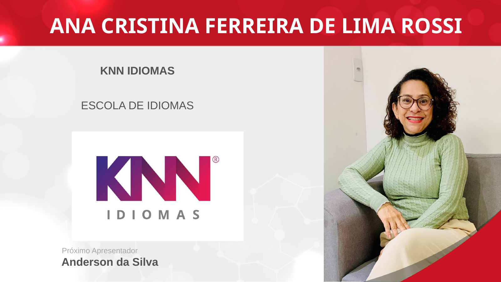 Página de apresentação de Ana Cristina Ferreira de Lima Rossi