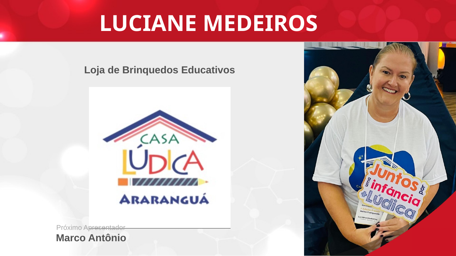 Página de apresentação de Luciane Medeiros