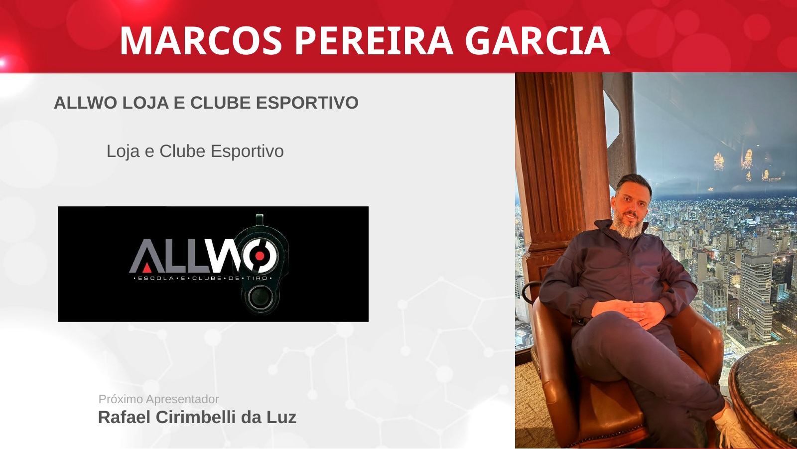 Página de apresentação de Marcos Pereira Garcia
